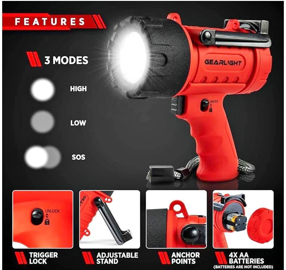 GearLight High Lumen Waterproof LED Spotlight