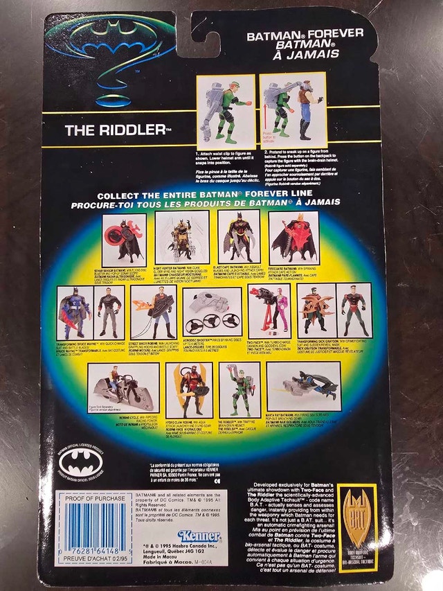 Batman Forever Riddler Action Figure 1995 Kenner - photo 2