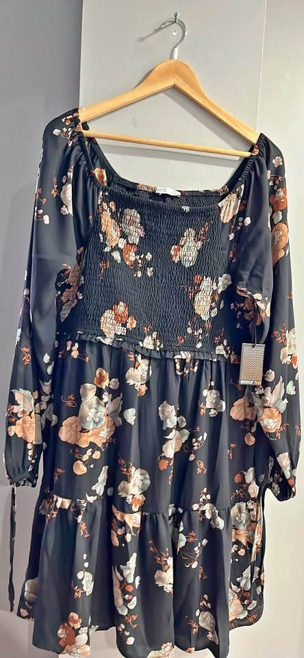 Devoted Floral Smocked Dress 1X