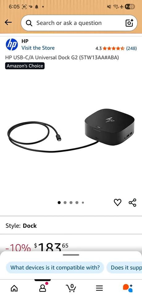 HP USB-C/A Universal Hub G2