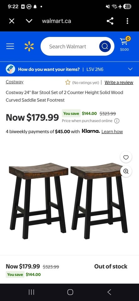 Costway Solid Wood Curved Saddle Stool Set (2) - photo 2