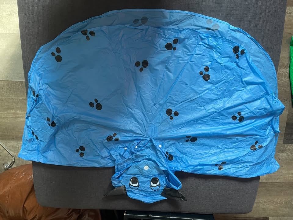 Kids Portable Rain Poncho - Frog & Dog Designs - photo 2