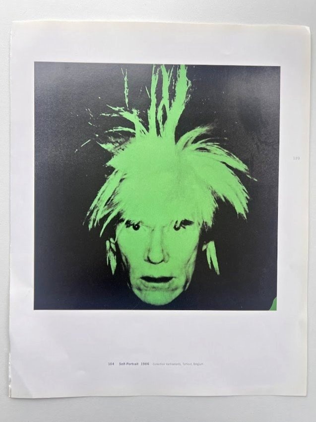 Andy Warhol Self-Portrait 1986 Neon Green Print