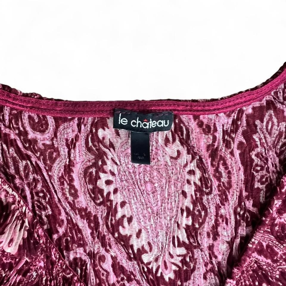 Vintage Burgundy Paisley V-Neck Tank Top - photo 4