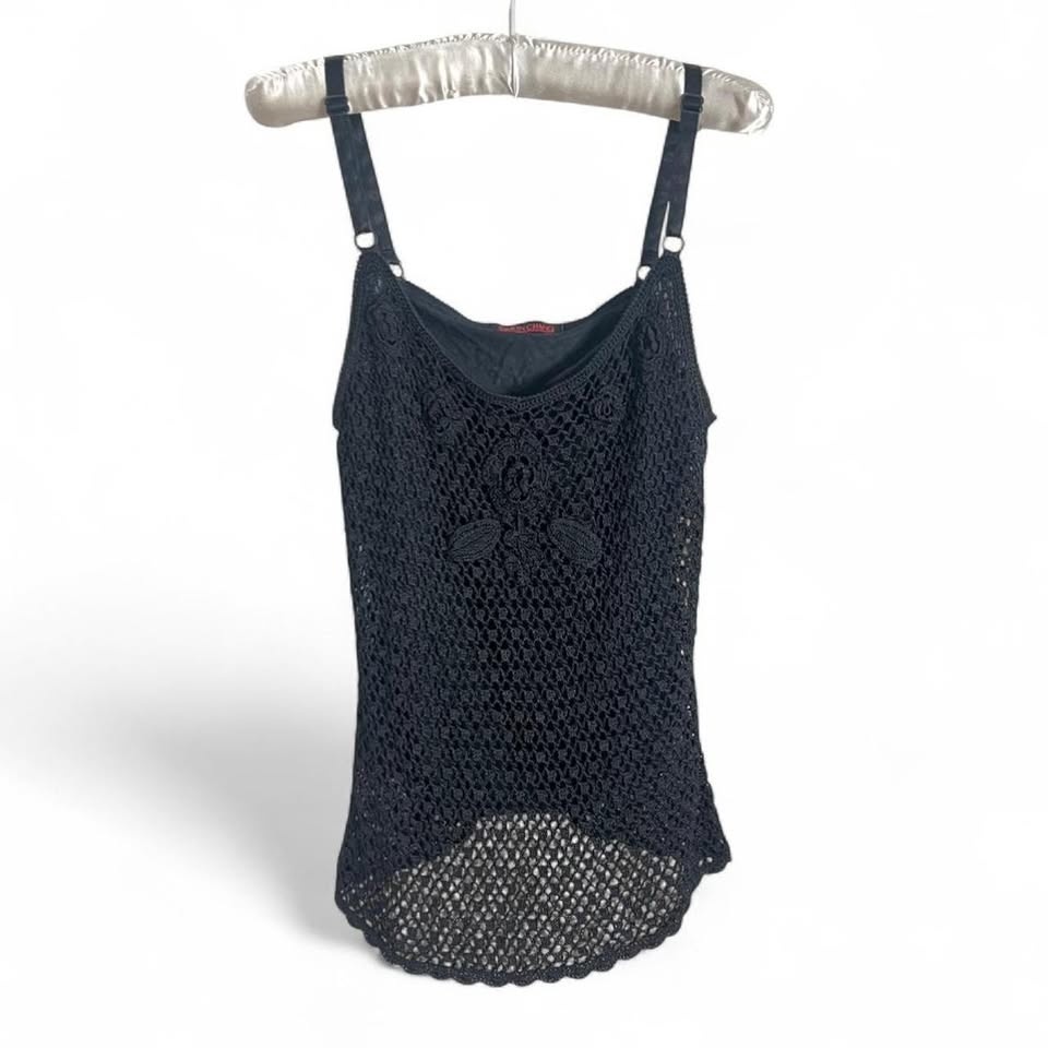 Simon Chang Floral Netted Tank Top - photo 3