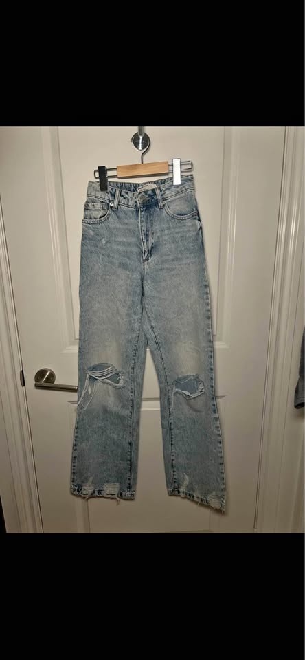 Garage Denim Ripped Wide Leg Jeans Size 00/23