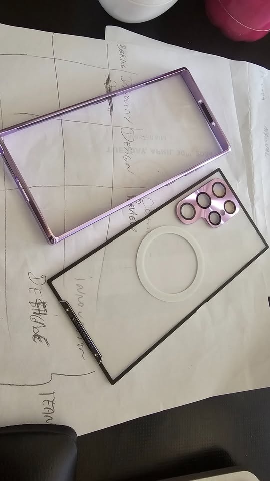 Magnetic Metal Case for Samsung Galaxy S24 S23 S22 S21 - Purple - photo 2