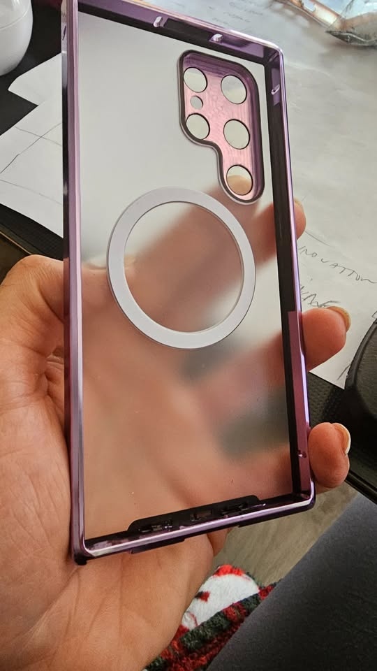 Magnetic Metal Case for Samsung Galaxy S24 S23 S22 S21 - Purple - photo 4