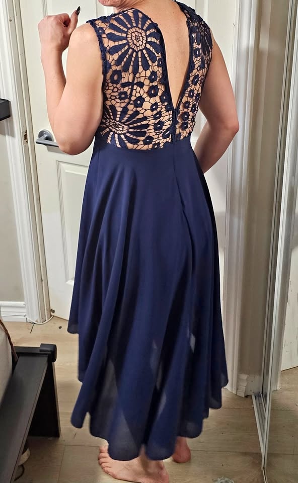 Gorgeous Embroidered Blue Dress Size M