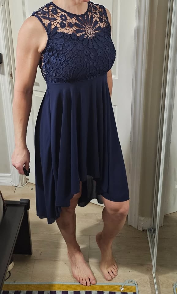 Gorgeous Embroidered Blue Dress Size M - photo 3
