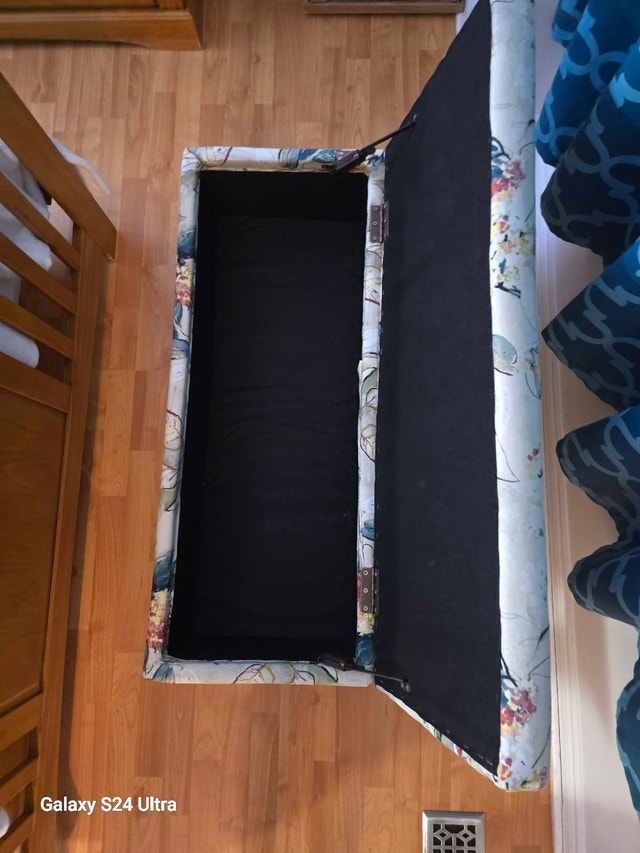 Floral Storage Ottoman Bench - photo 2