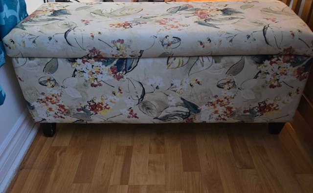 Floral Storage Ottoman Bench - photo 3