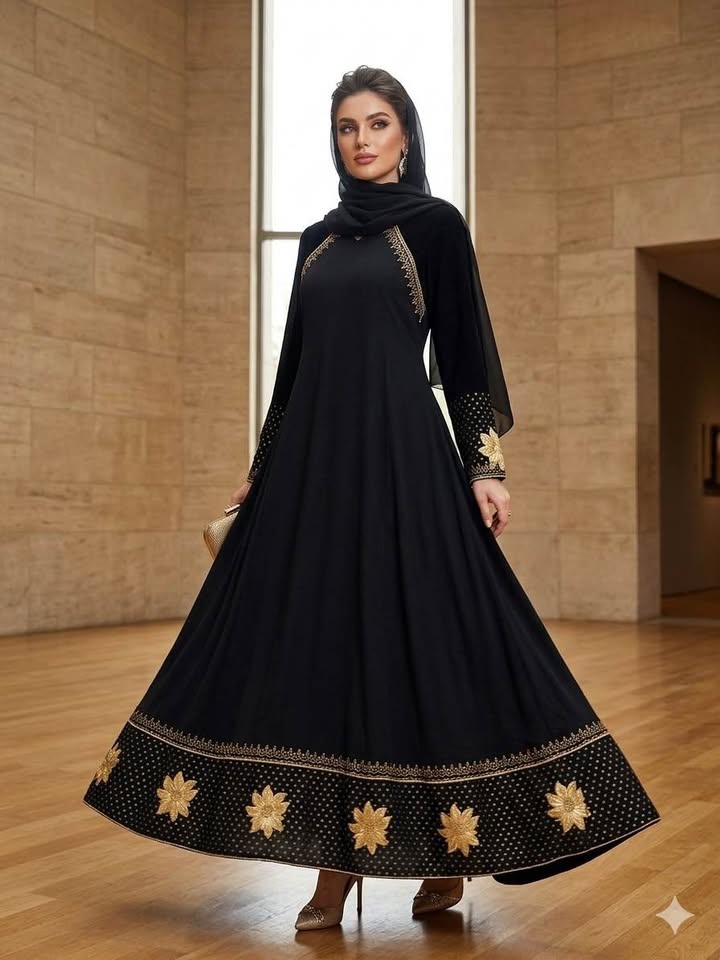 Rich Wedding Abaya with Gold Design - 58 - photo 3