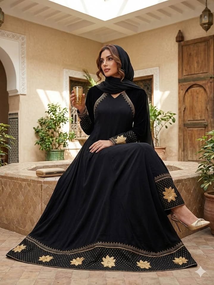 Rich Wedding Abaya with Gold Design - 58 - photo 5