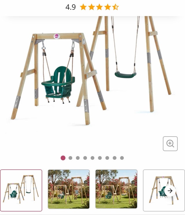 Plumplay wooden 2 in 1 Swing Set - photo 3