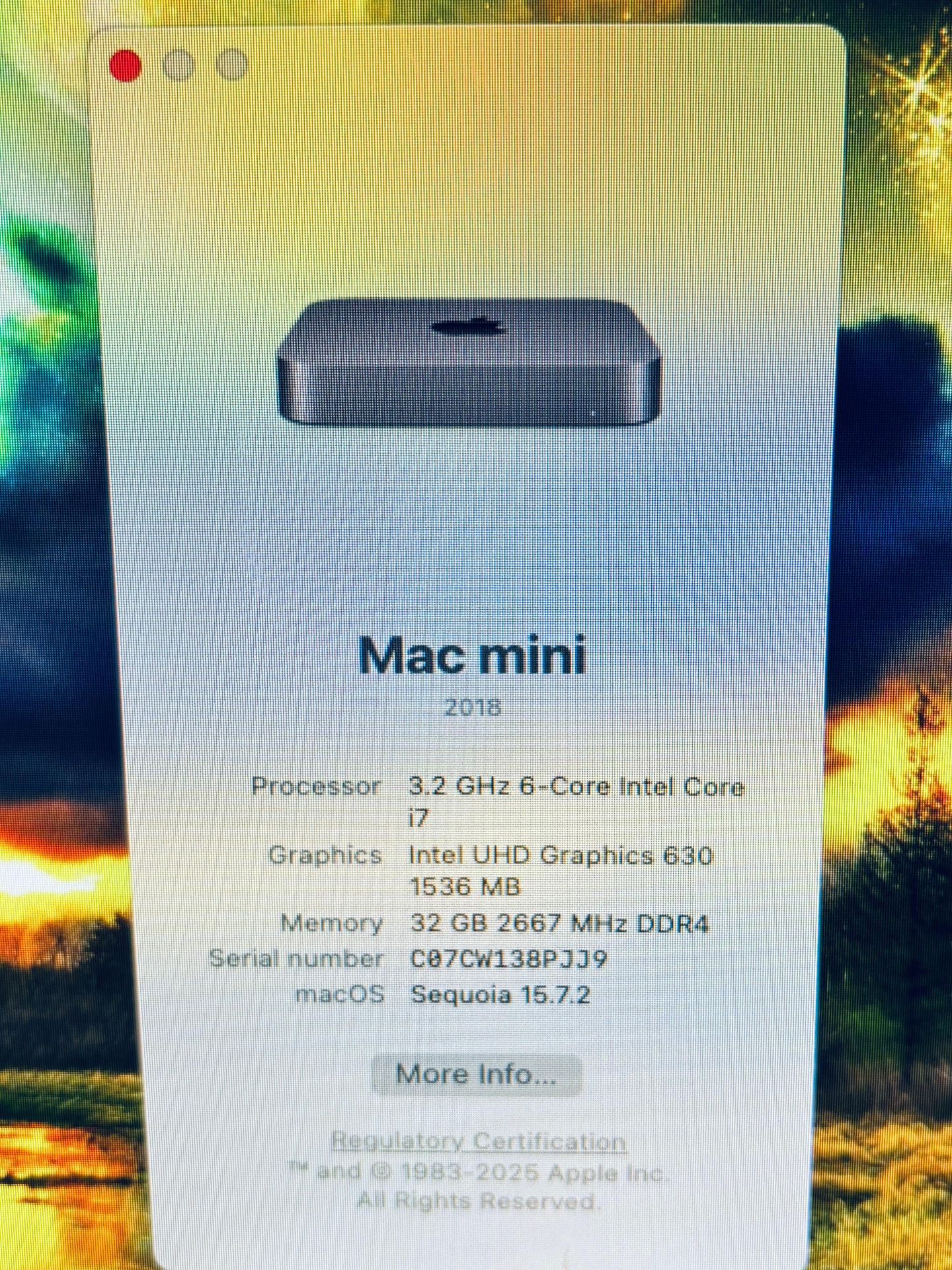 Mac Mini 2018 i7 32GB RAM 1TB SSD - Studio/Work Ready - photo 2