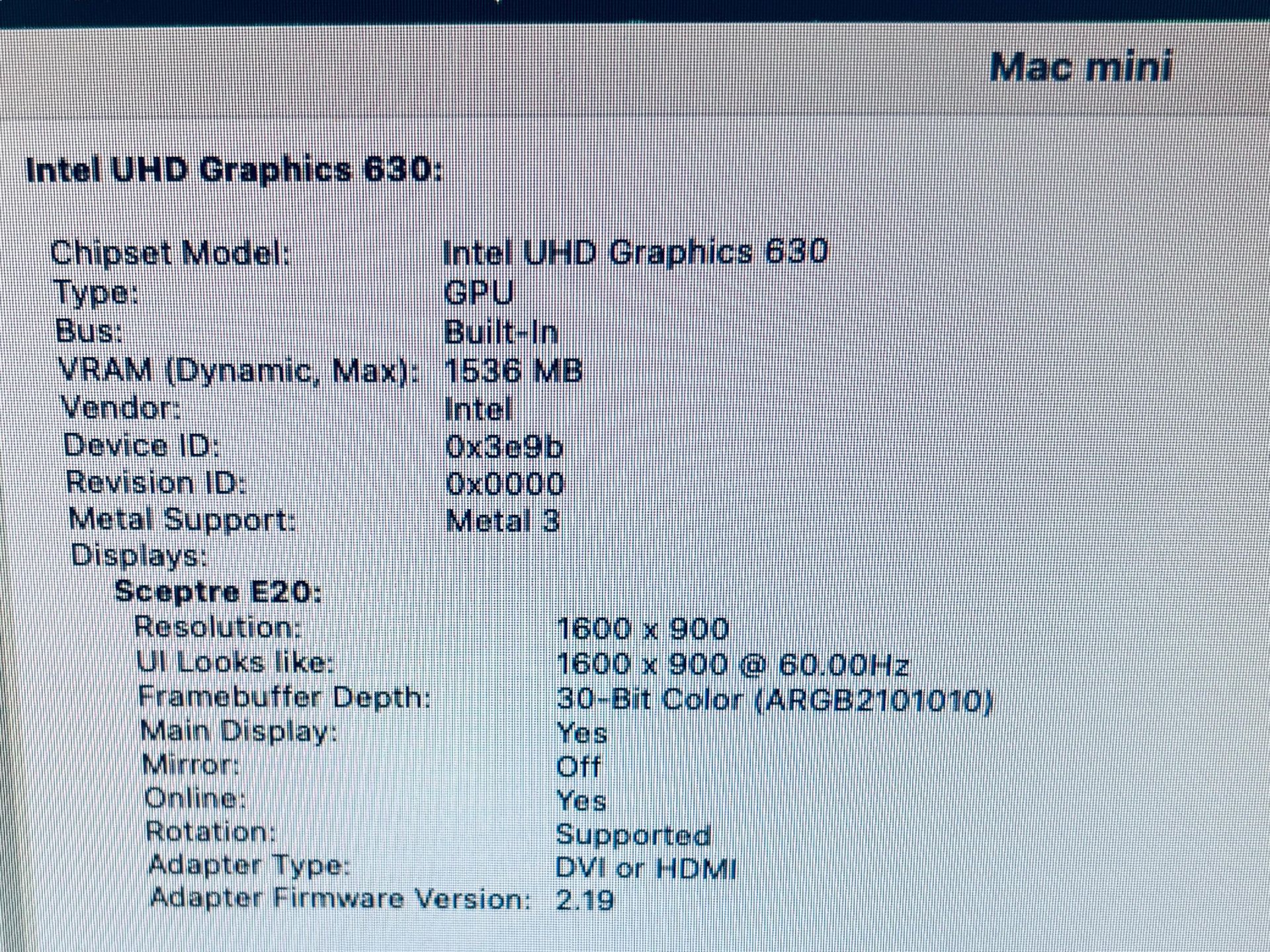 Mac Mini 2018 i7 32GB RAM 1TB SSD - Studio/Work Ready - photo 5