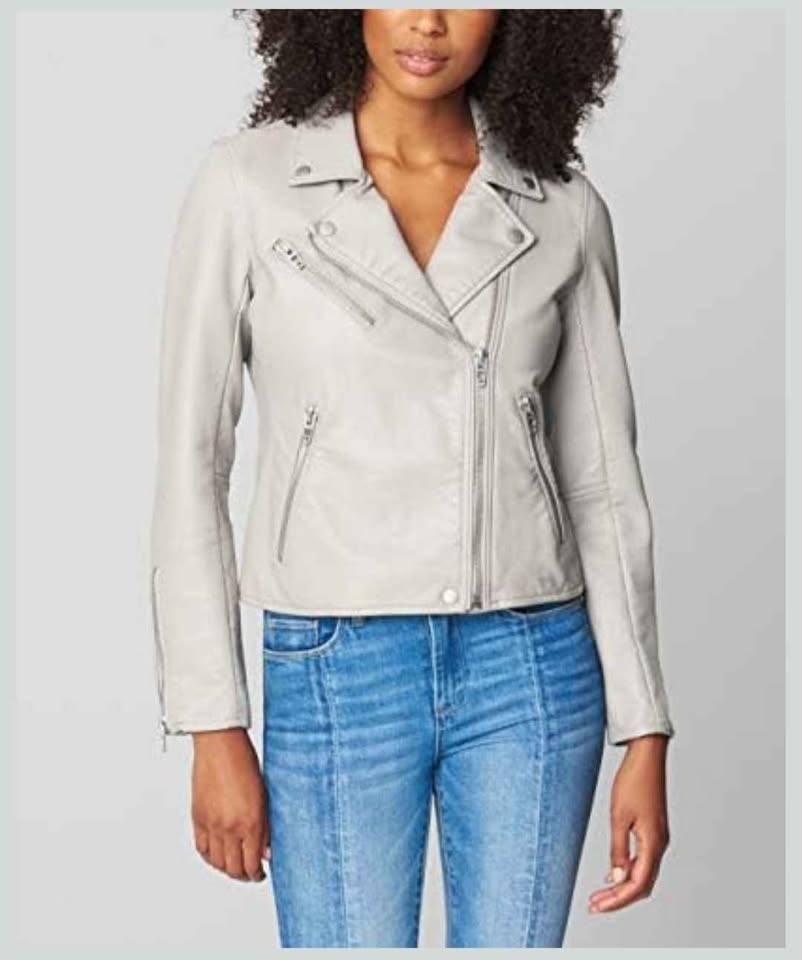BLANKNYC Gray Faux Leather Moto Jacket Size S - photo 2