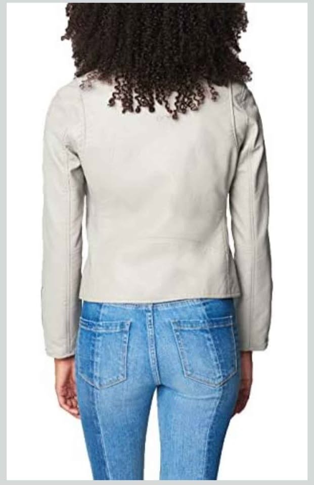 BLANKNYC Gray Faux Leather Moto Jacket Size S - photo 3