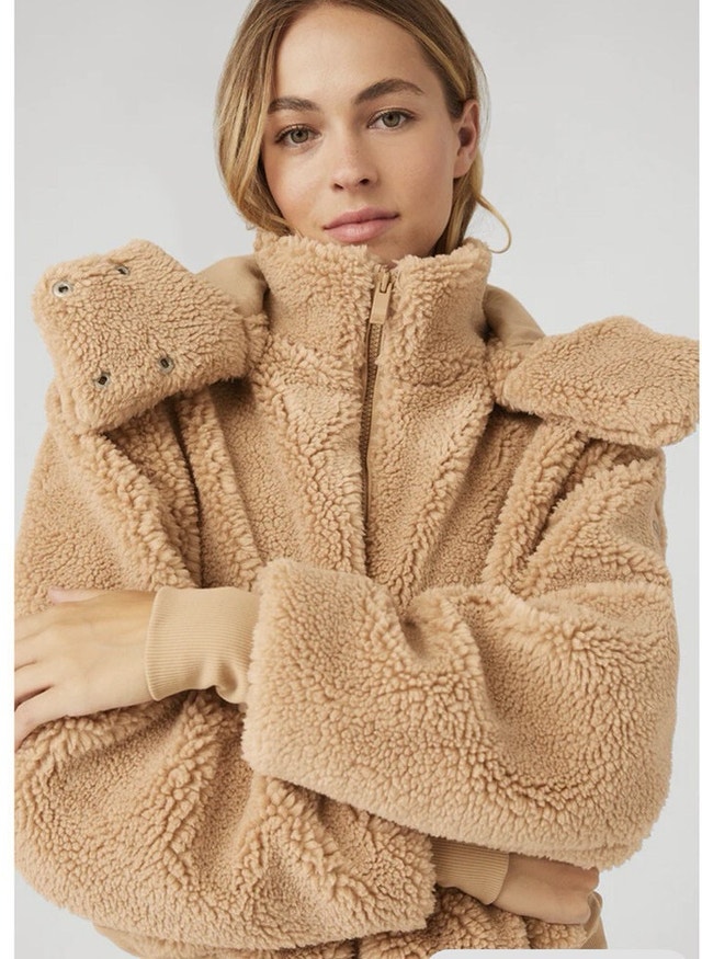 Alo Yoga Foxy Teddy Sherpa Jacket - Small - photo 3