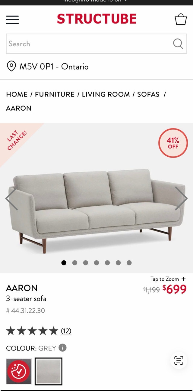 Modern gray Couch – Excellent Condition - photo 5