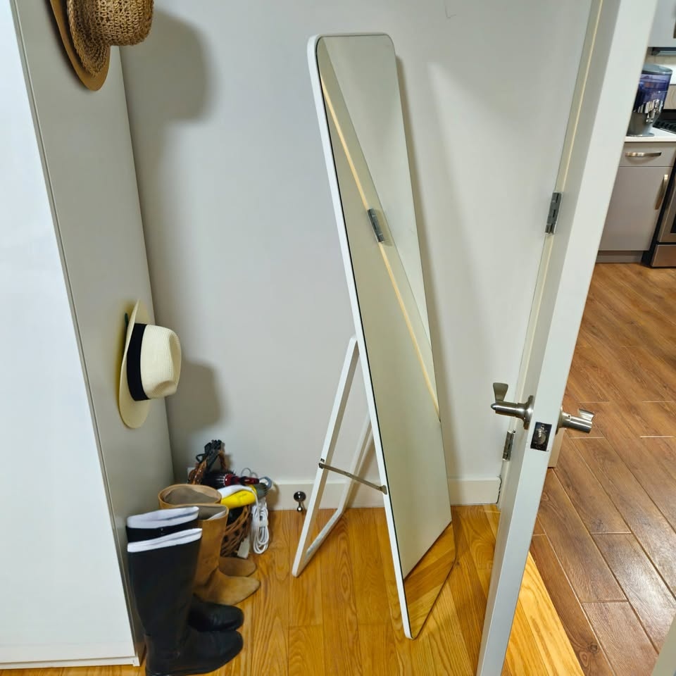 Rectangle Framed Wall Bathroom Vanity Mirror with Stand