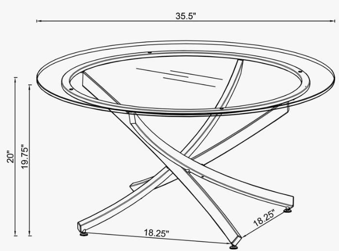 Glass Top Coffee Table - photo 2