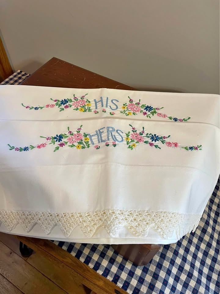 His and Hers Embroidered Pillowcases