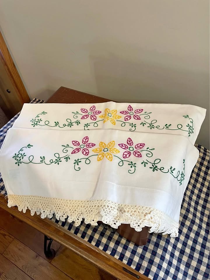 Floral Embroidered Pillowcases