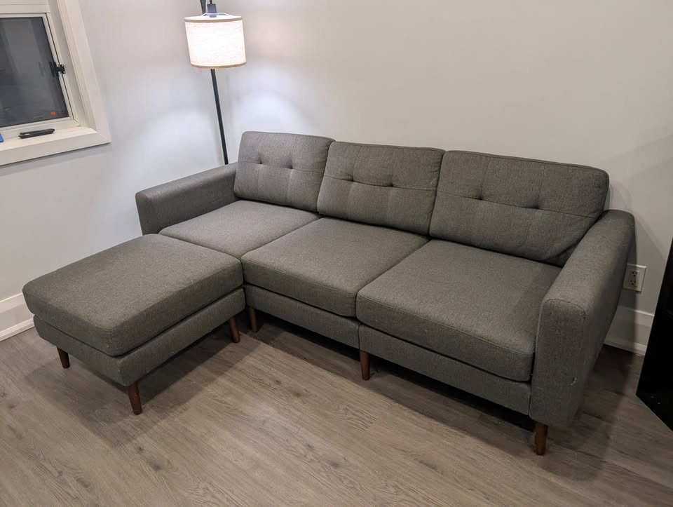 Burrow Sectional Modular Microfibre Couch