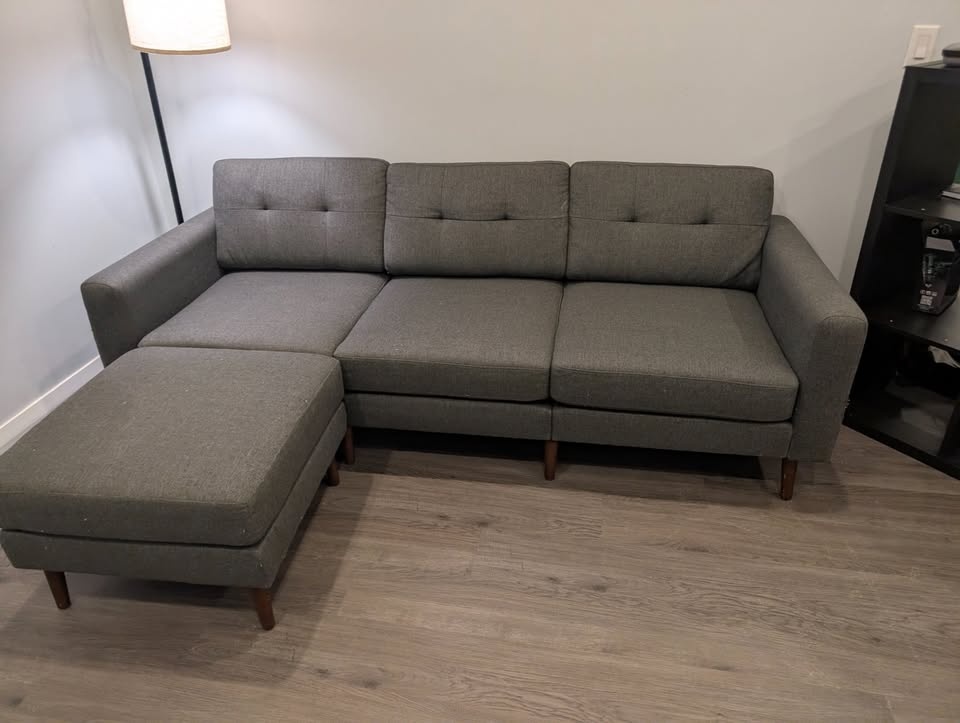 Burrow Sectional Modular Microfibre Couch - photo 3
