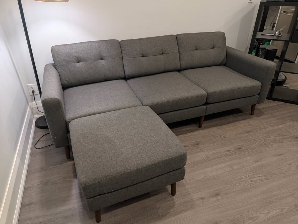 Burrow Sectional Modular Microfibre Couch - photo 5