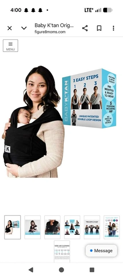 Baby Sling/Carrier, Bk BabyK'Tan