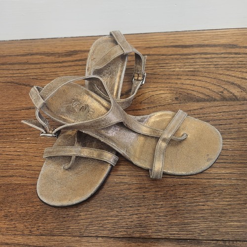 Vaneli Metallic Gold Strappy Sandals Size 6 - photo 5