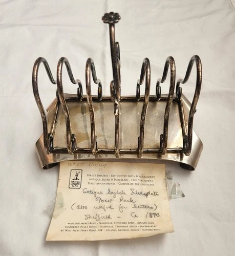 Antique English Silverplate Toast Rack - Sheffield, c. 1870 - photo 2