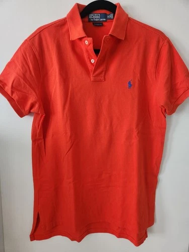 Men's Polo Ralph Lauren Short Sleeve Orange Shirt Size M