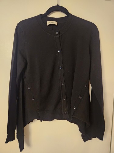 MeimeiJ Italian 100% Wool Black Asymmetric Sweater S/M