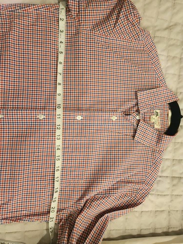 Thomas Mason J.CREW Mens Blue Red Mini Check Button Shirt Sz M - photo 4