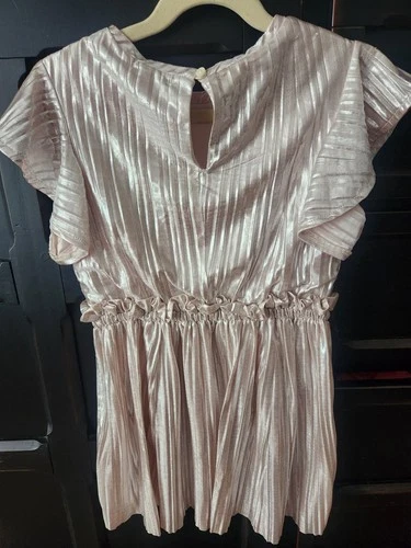 Crewcuts Girls Metallic Dusty Pink Party Dress - Size 5 - photo 3