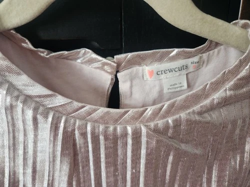 Crewcuts Girls Metallic Dusty Pink Party Dress - Size 5 - photo 5