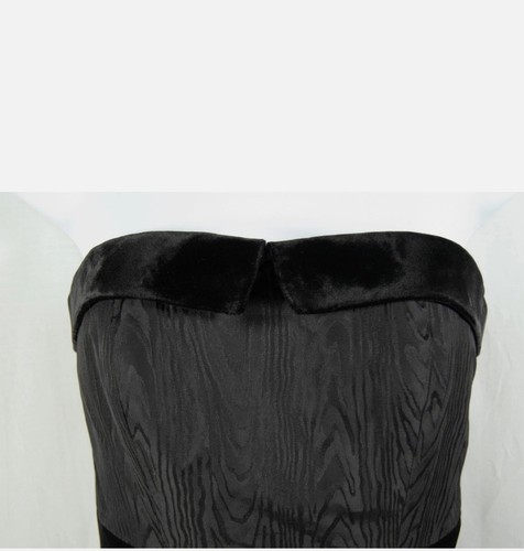 Kay Unger NY Women's Silk Velvet Strapless Black Dress Size 8 - photo 4