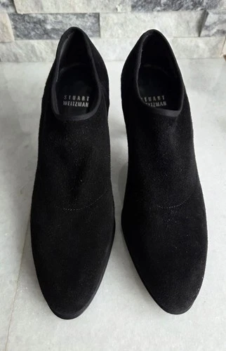 Stuart Weitzman Black Suede Booties Size 35.5