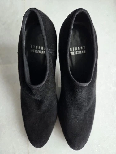 Stuart Weitzman Black Suede Booties Size 35.5 - photo 2