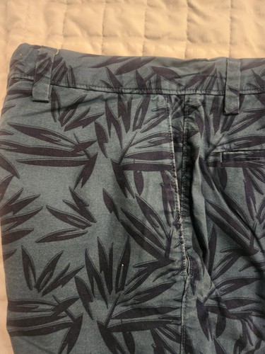 Banana Republic Men Size 32x8 Teal Blue Palm Floral Print Tropic - photo 4