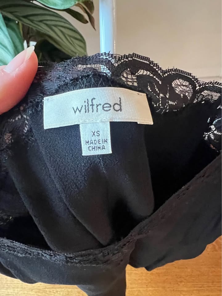 Aritzia Wilfred Black Slip Dress XS - photo 2