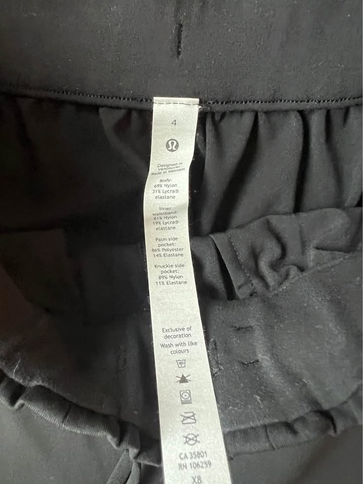 Lululemon Stretch High Rise Pant Size 4 Black 7/8 - photo 4
