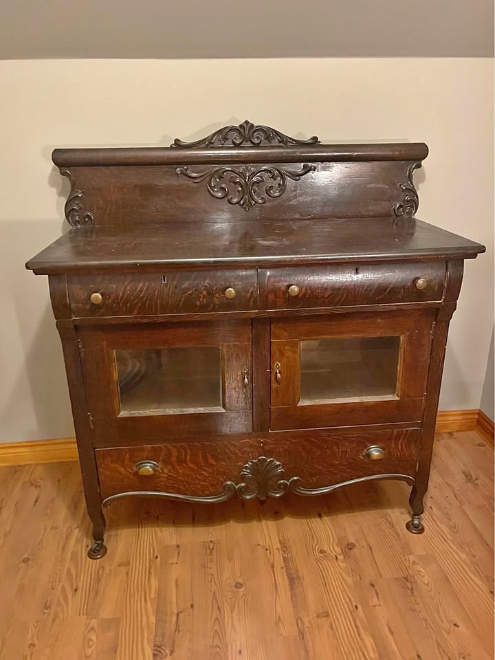 Antique Tigerwood Buffet