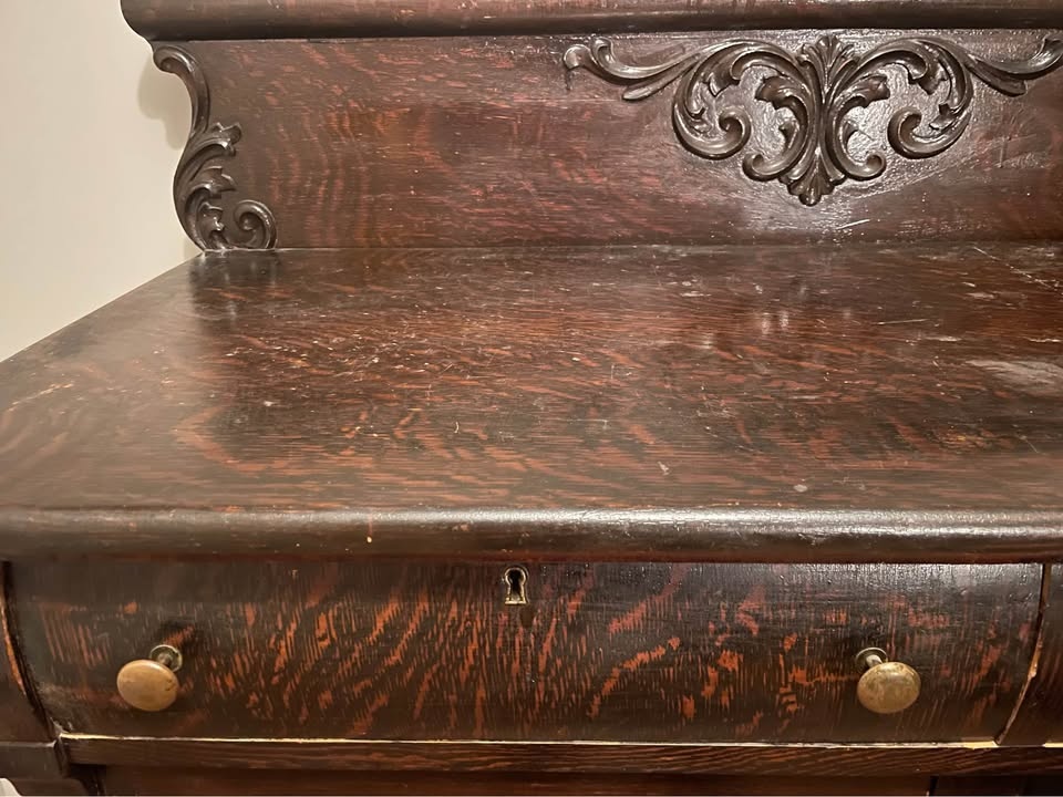 Antique Tigerwood Buffet - photo 3