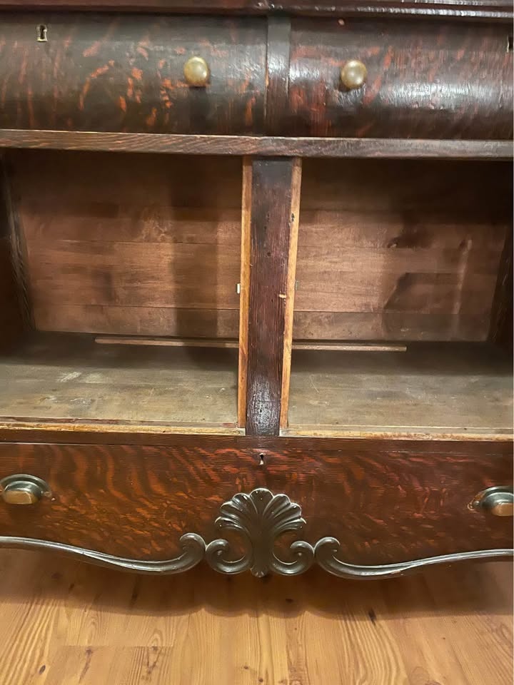 Antique Tigerwood Buffet - photo 4