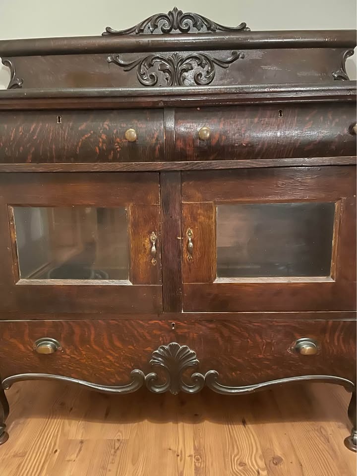 Antique Tigerwood Buffet - photo 5